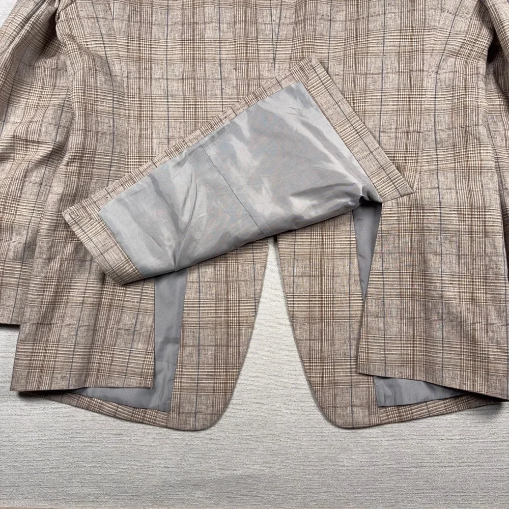 Joseph Abboud Joe Slim Fit Blazer Mens Size 46L Long Linen Cotton Blend